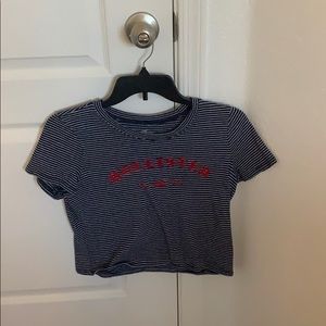 HOLLISTER navy & white striped shirt!